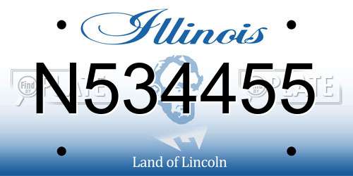 N534455 Illinois License Plate