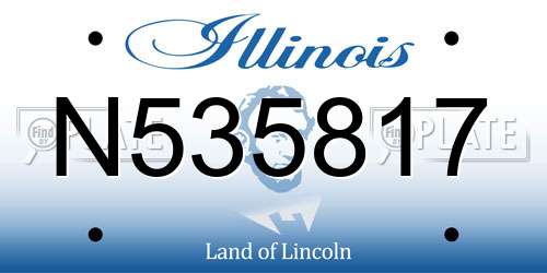 N535817 Illinois License Plate