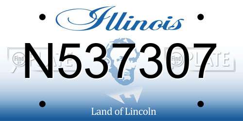 N537307 Illinois License Plate