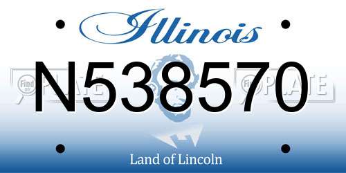 N538570 Illinois License Plate