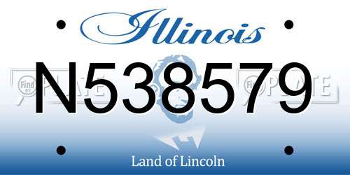 N538579 Illinois License Plate