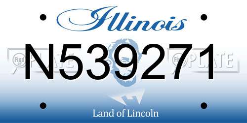 N539271 Illinois License Plate