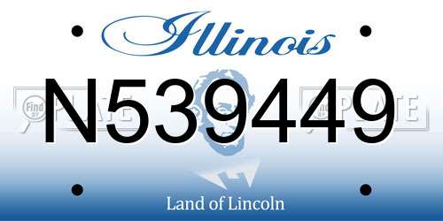N539449 Illinois License Plate