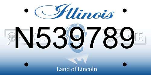 N539789 Illinois License Plate