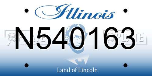 N540163 Illinois License Plate