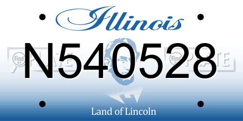 N540528 Illinois License Plate