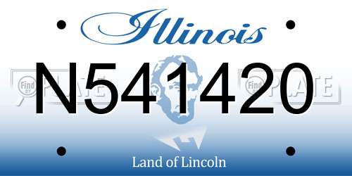 N541420 Illinois License Plate