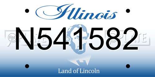 N541582 Illinois License Plate
