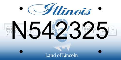 N542325 Illinois License Plate