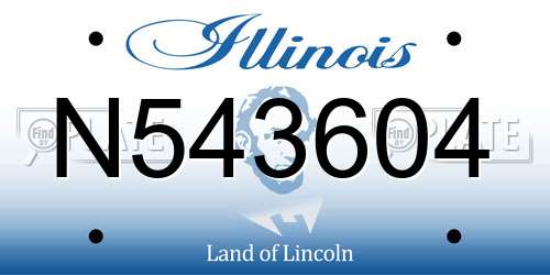 N543604 Illinois License Plate