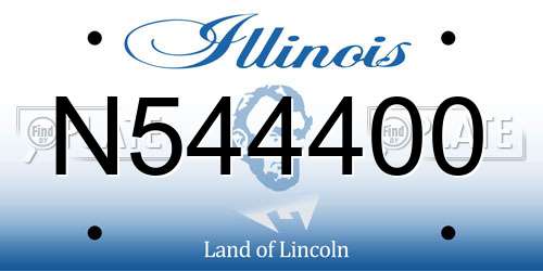 N544400 Illinois License Plate