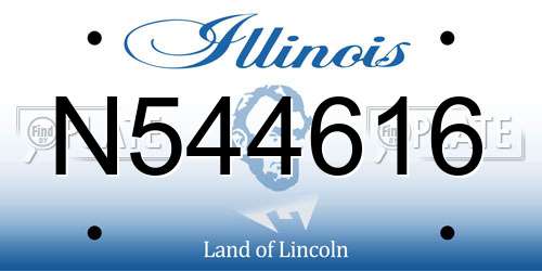 N544616 Illinois License Plate