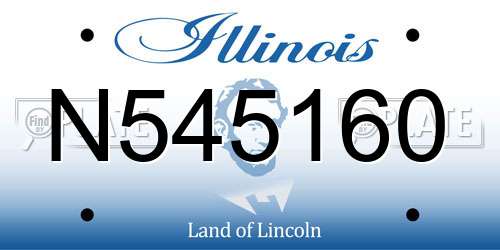 N545160 Illinois License Plate