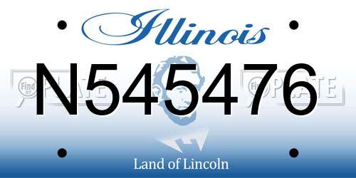 N545476 Illinois License Plate