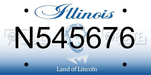 N545676 Illinois License Plate