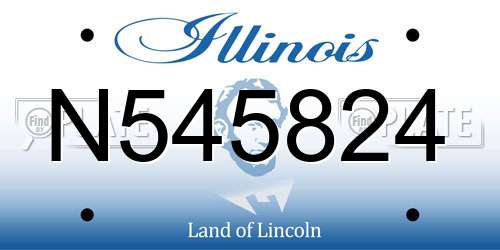 N545824 Illinois License Plate