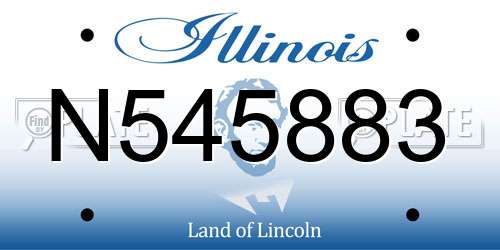 N545883 Illinois License Plate