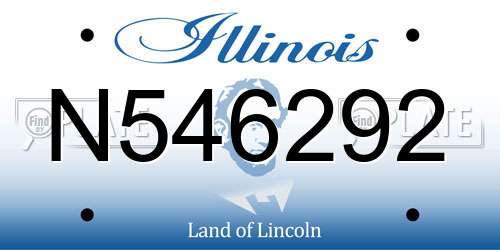 N546292 Illinois License Plate