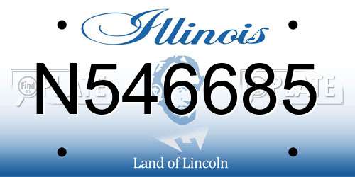 N546685 Illinois License Plate