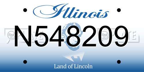 N548209 Illinois License Plate