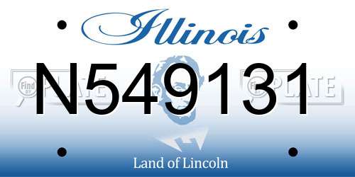 N549131 Illinois License Plate