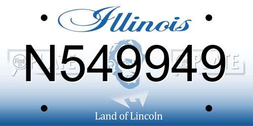 N549949 Illinois License Plate