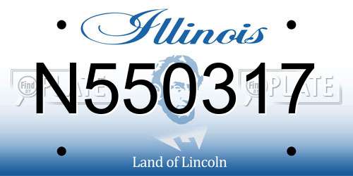 N550317 Illinois License Plate