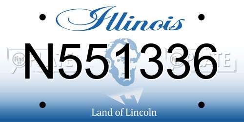 N551336 Illinois License Plate