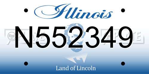 N552349 Illinois License Plate