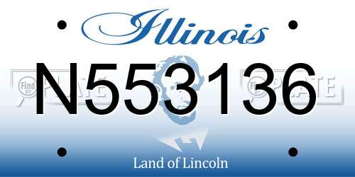 N553136 Illinois License Plate