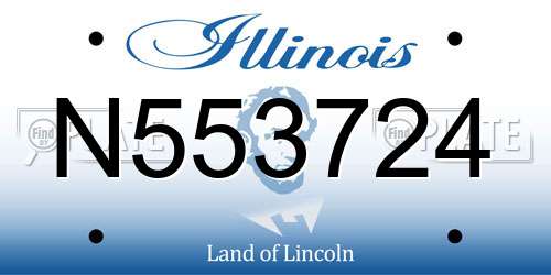 N553724 Illinois License Plate