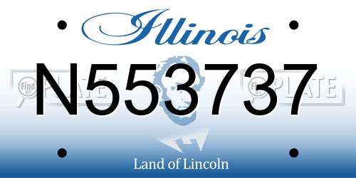 N553737 Illinois License Plate
