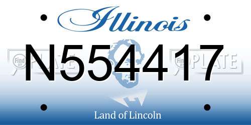 N554417 Illinois License Plate