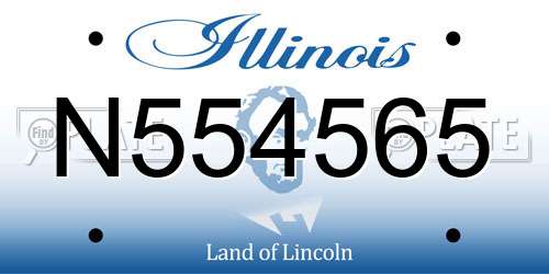 N554565 Illinois License Plate