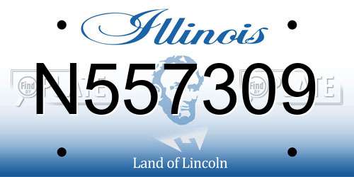 N557309 Illinois License Plate
