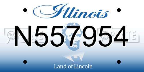 N557954 Illinois License Plate