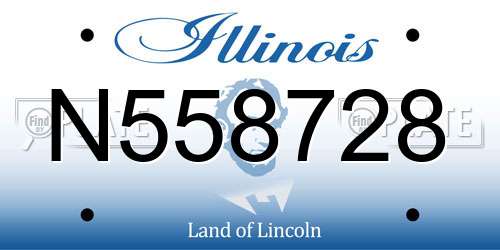 N558728 Illinois License Plate