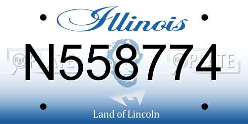 N558774 Illinois License Plate