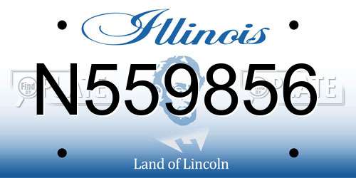 N559856 Illinois License Plate