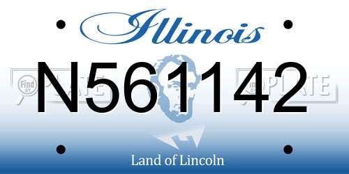 N561142 Illinois License Plate