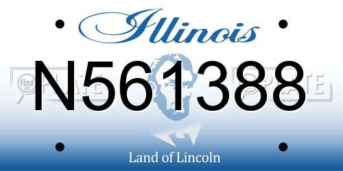 N561388 Illinois License Plate