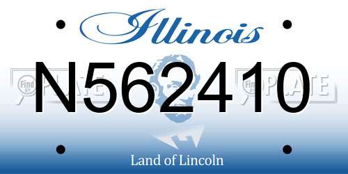 N562410 Illinois License Plate