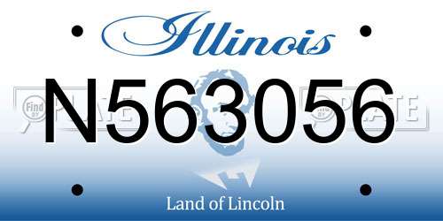 N563056 Illinois License Plate