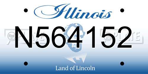 N564152 Illinois License Plate