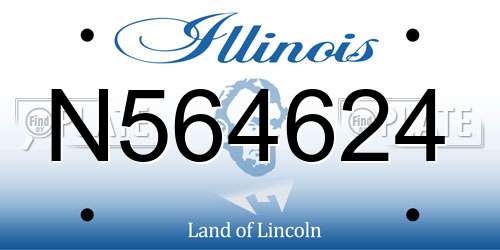 N564624 Illinois License Plate