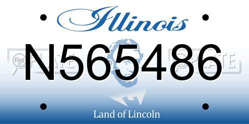 N565486 Illinois License Plate