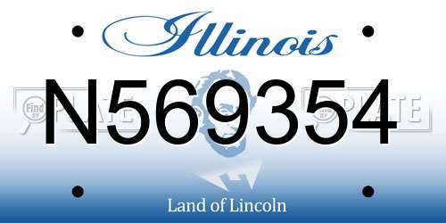 N569354 Illinois License Plate