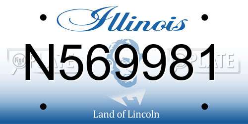 N569981 Illinois License Plate