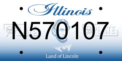 N570107 Illinois License Plate