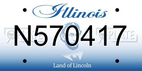 N570417 Illinois License Plate